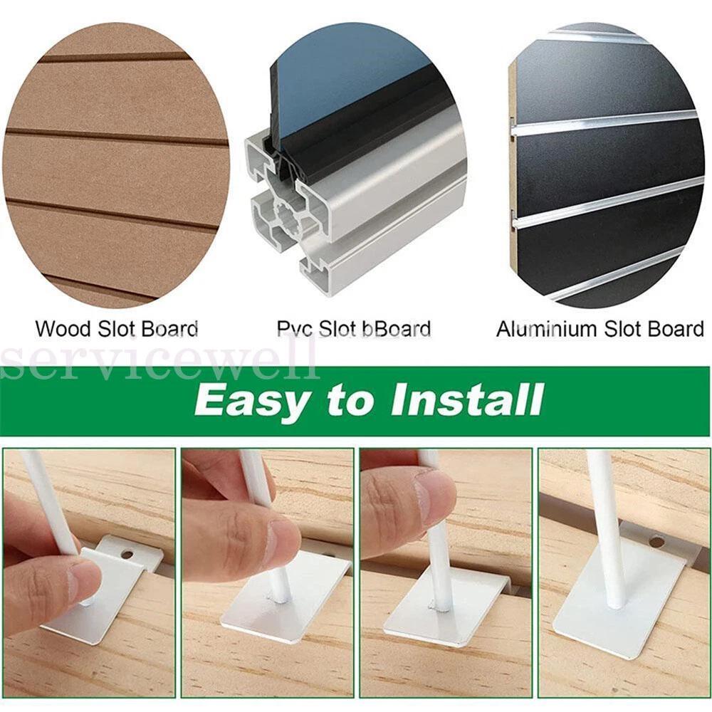 Slatwall Hooks Storage Shelf Tool Grooved Display Showroom Rack 100 150mm - Image 4