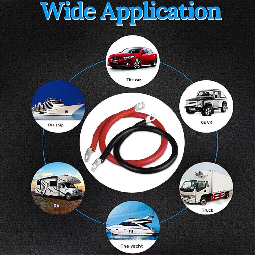 30cm Battery Joiner Connector DC Lead Wire Cable and lugs 100A 12v 24V Red + Black - Image 7