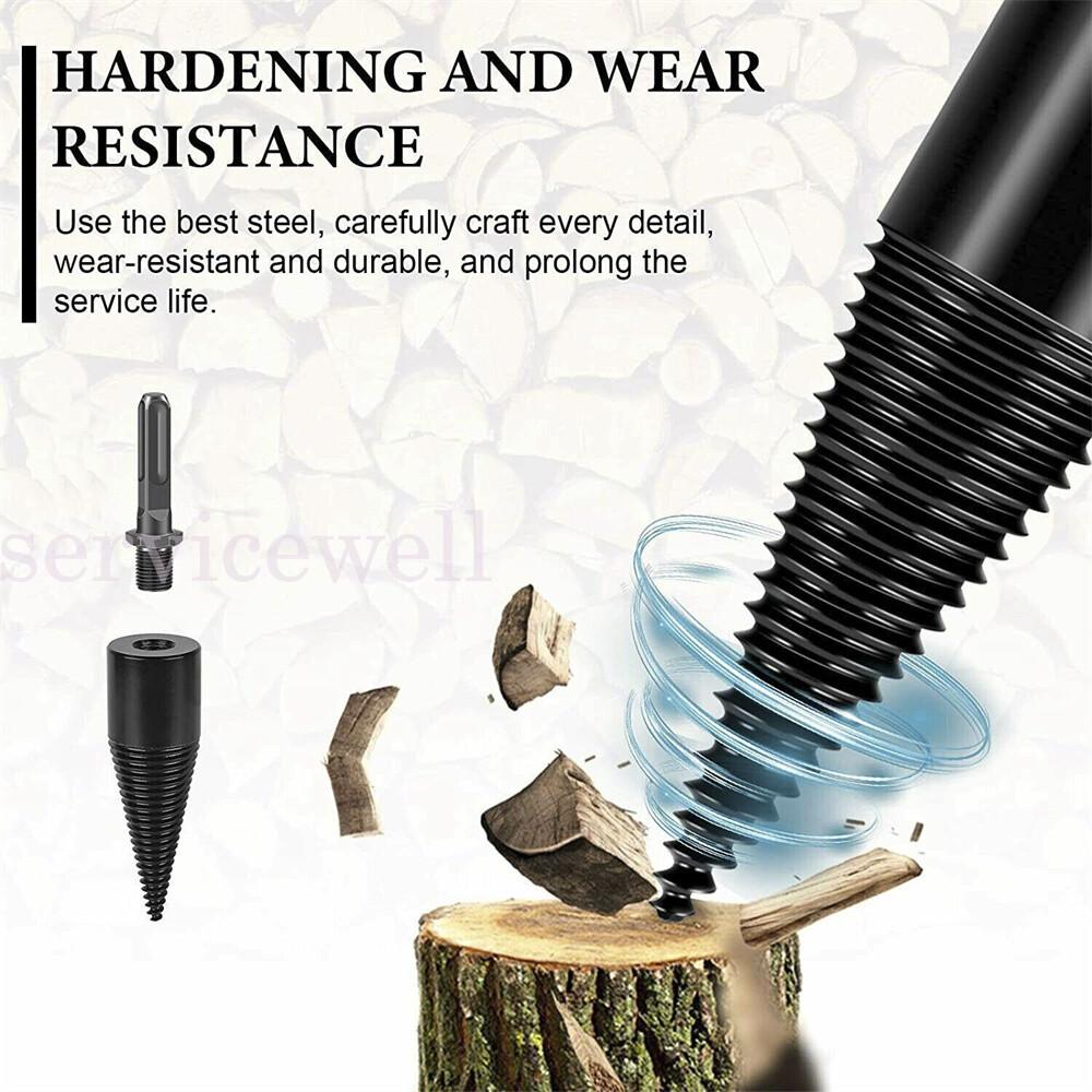 Removable High Speed Firewood Log Wood Splitter Drill Bit - Image 5