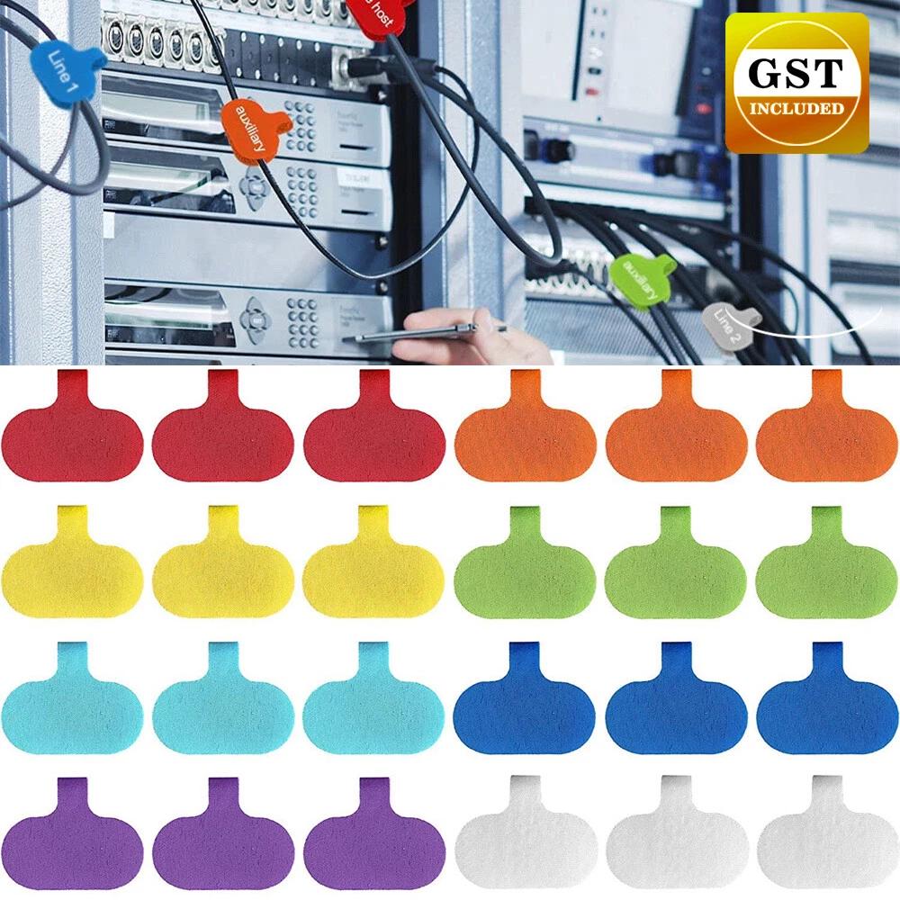 Cable Labels Multi-Color Write on Cord Labels Wire Tags for Electronic