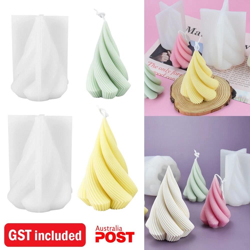 3D Silicone Candle Making Moulds DIY Art Cone Soap Wax Plaster Candles Mold New