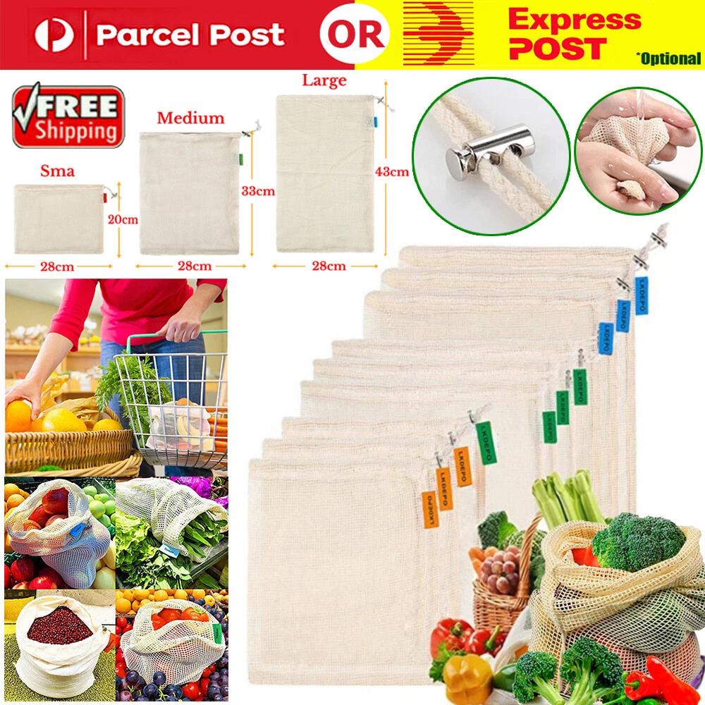 3Pcs Filter Bag Drawstring Design Good Toughness Cotton Nut Tea Mesh Pouch AU