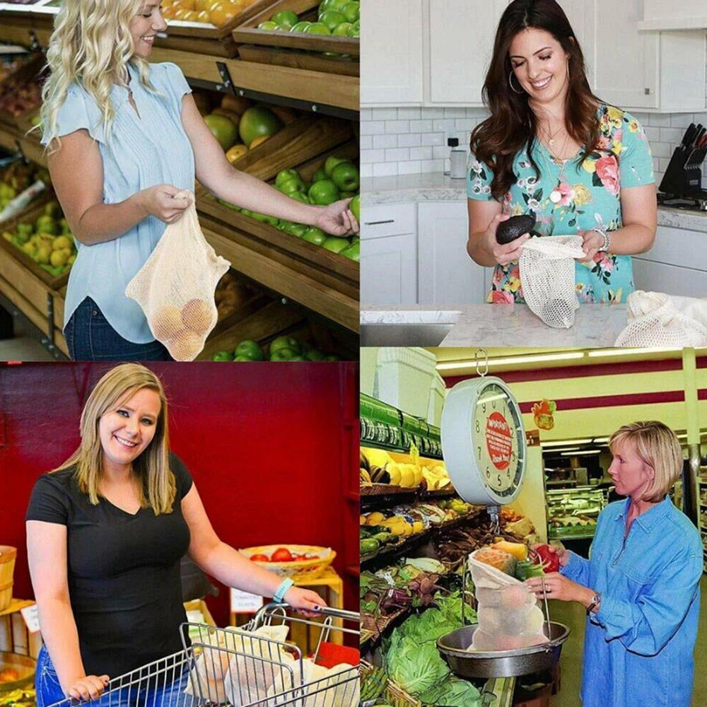 3Pcs Filter Bag Drawstring Design Good Toughness Cotton Nut Tea Mesh Pouch AU - Image 2