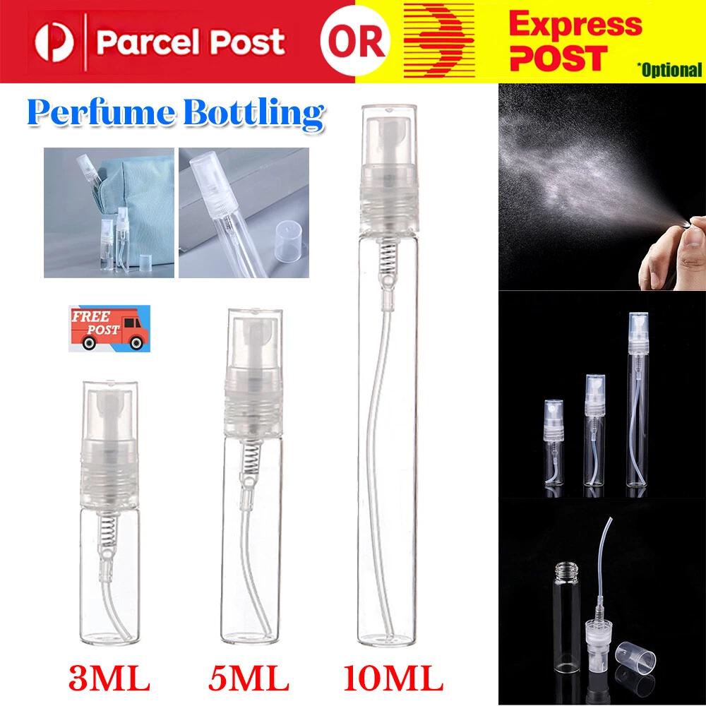 Perfume Atomizer Empty Flat Glass Spray Bottle Refillable Container 10X