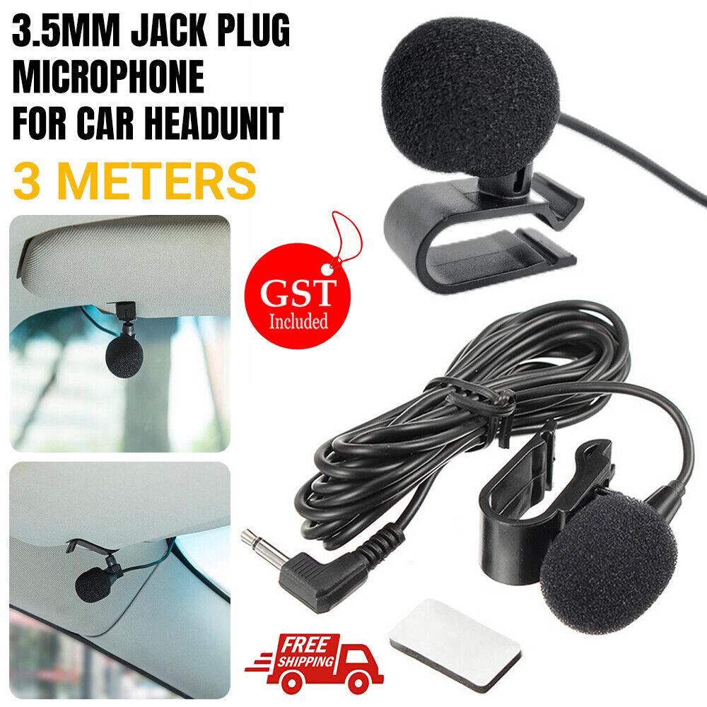 3.5mm Jack Plug head unit Audio Microphone / Mic for PC Car Stereo Bluetooth AU