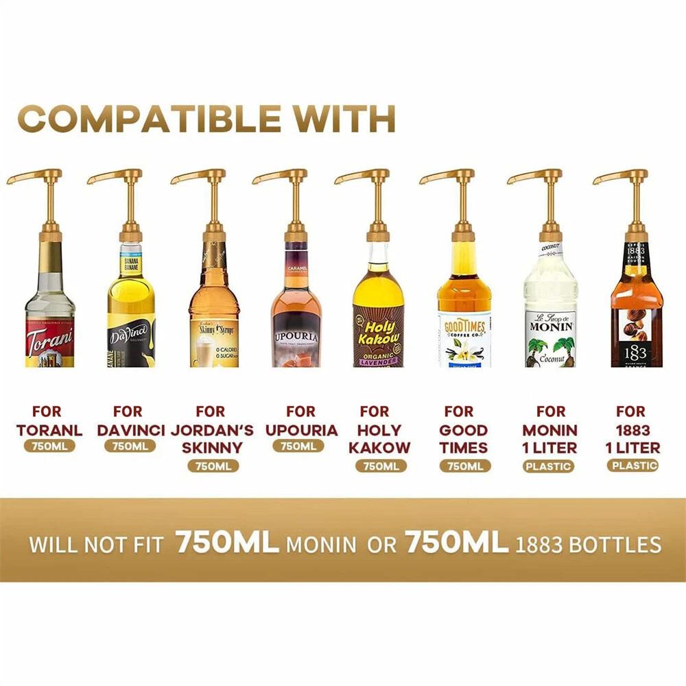 Coffee Syrup Pump Dispenser For 25.4Oz/750ml Syrup Bottle No Dripping - Image 4