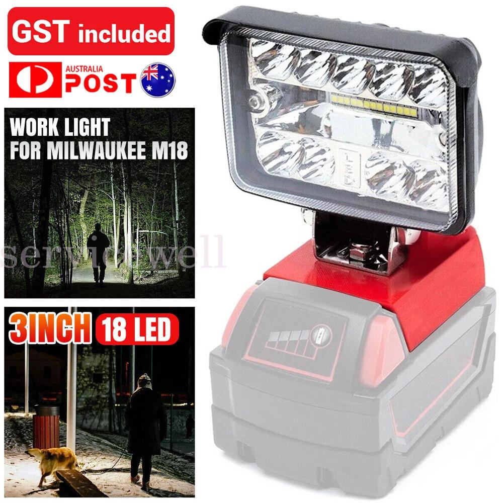 3  LED Super Bright Work Light for Milwaukee M18 20V Lithium Batteries 180° New
