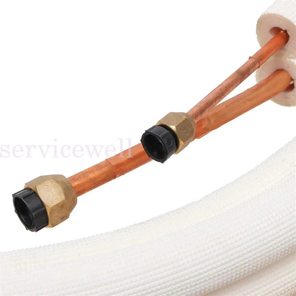 3m Insulated Copper Pipe Split Line Air Conditioner Pipe Fitting Pair Coil Tube - Image 3