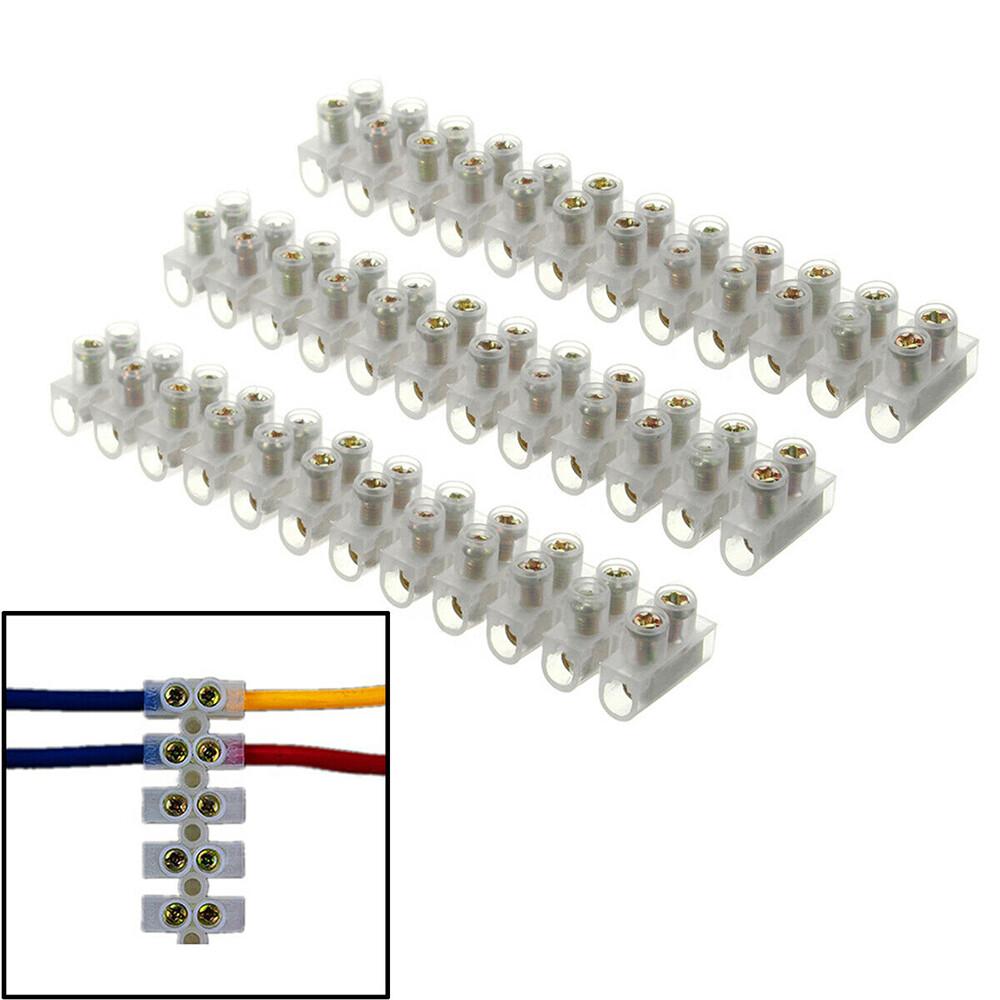 3pcs 12 Positions 3A Dual Rows Covered Barrier Screw Terminal Block Wire Strips - Image 6