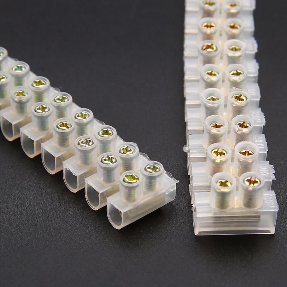 3pcs 12 Positions 3A Dual Rows Covered Barrier Screw Terminal Block Wire Strips - Image 3