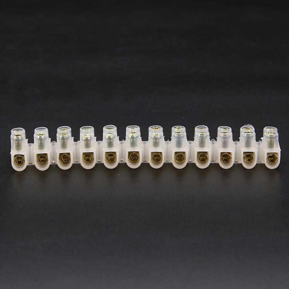 3pcs 12 Positions 3A Dual Rows Covered Barrier Screw Terminal Block Wire Strips - Image 5