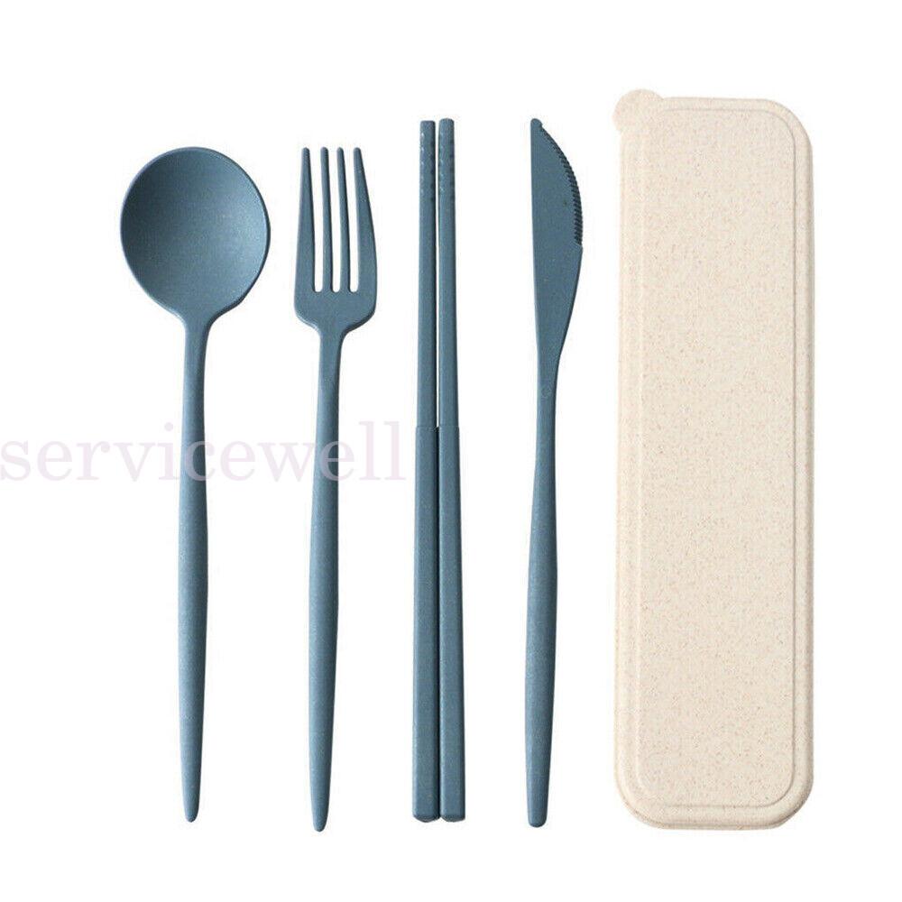 3pcs/set Travel Case Portable Cutlery Set with Reusable Spoon, Fork and Knife AU - Image 7