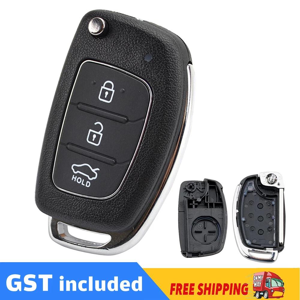 3xButton Flip Key Remote Silicone Case/Shell/Blank For Hyundai Santa Fe iXi20i30