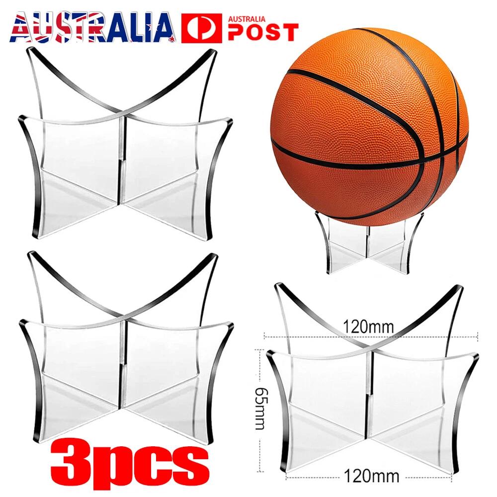 3x Ball Stand Display Rack Holder Basketball Football Soccer Ball Support Base