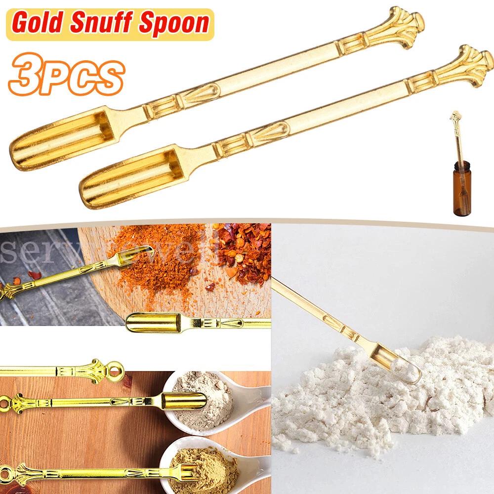 3x Mini Medicinal Ladle Scoop Mini Spoon Spatula Metal Cute Gift Sliver Spoon