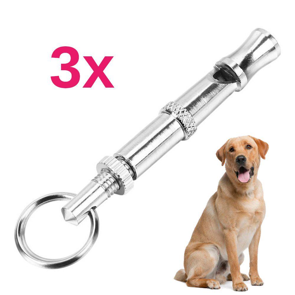 3x Pet Dog Training Obedience Whistle Ultrasonic Supersonic Adjustable Pitch AU