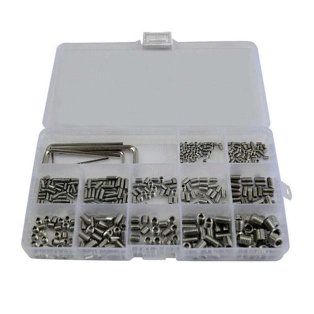 410pcs M3/4/5/6/8 Stainless Steel Metric Grub Set Screw Assortment Kit with Box - Image 3