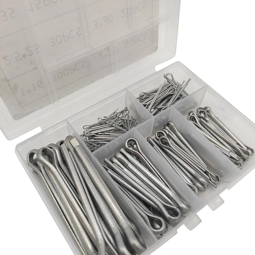 460PCS Stainless Steel Cotter Pin Assortment Set 6 Sizes Split Pins Spring Kit - Image 6