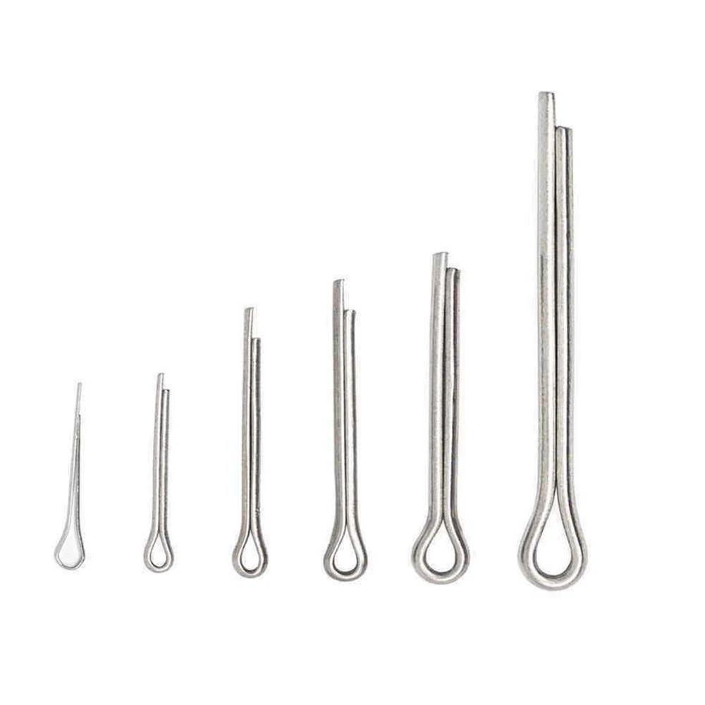 460PCS Stainless Steel Cotter Pin Assortment Set 6 Sizes Split Pins Spring Kit - Image 2