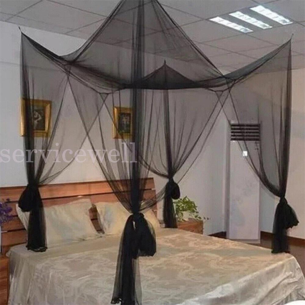 4 Corner Canopy Insect Mosquito Net Protect Twin Full Queen King Netting Tent - Image 2