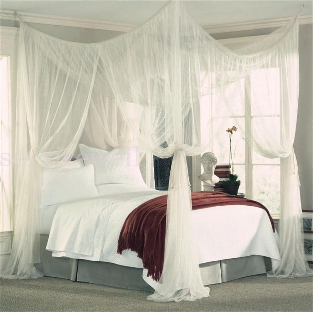 4 Corner Canopy Insect Mosquito Net Protect Twin Full Queen King Netting Tent - Image 6