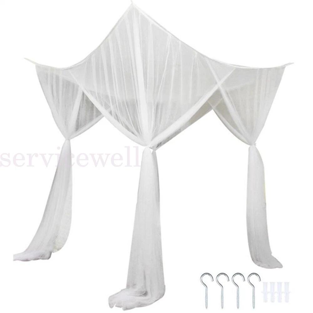 4 Corner Canopy Insect Mosquito Net Protect Twin Full Queen King Netting Tent - Image 4