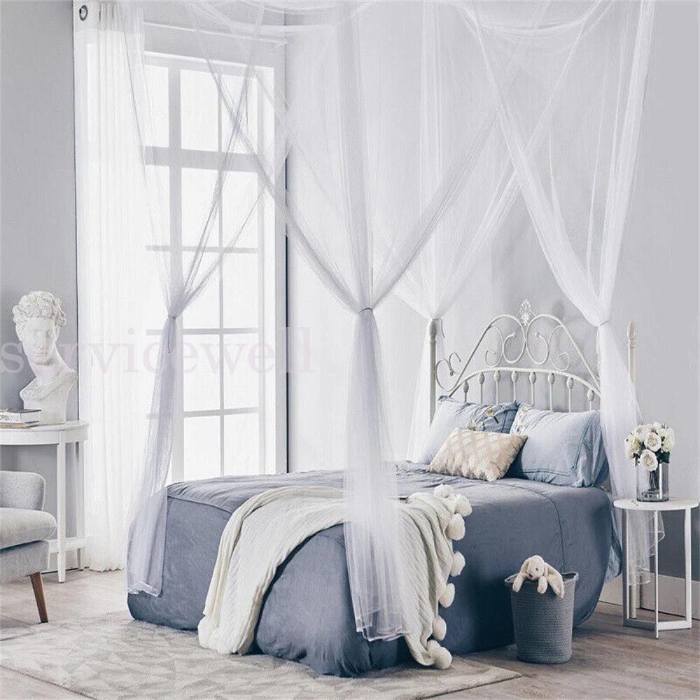 4 Corner Canopy Insect Mosquito Net Protect Twin Full Queen King Netting Tent - Image 3