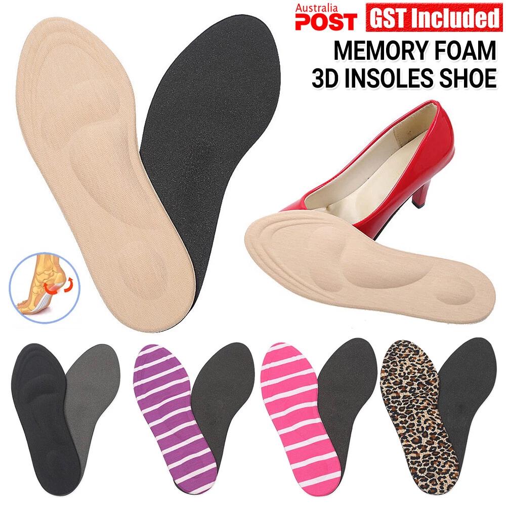 4D Memory Foam Insoles Inner Sole Insert Air Cushion Heel Foot Shoe Pads Unisex
