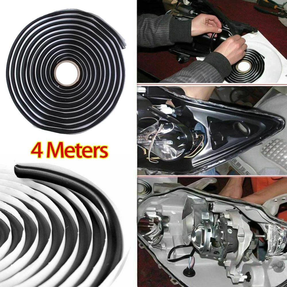 4M Butyl Rubber Glue Sealant Roll Car Door Headlight Retrofit Sealing Seal Strip