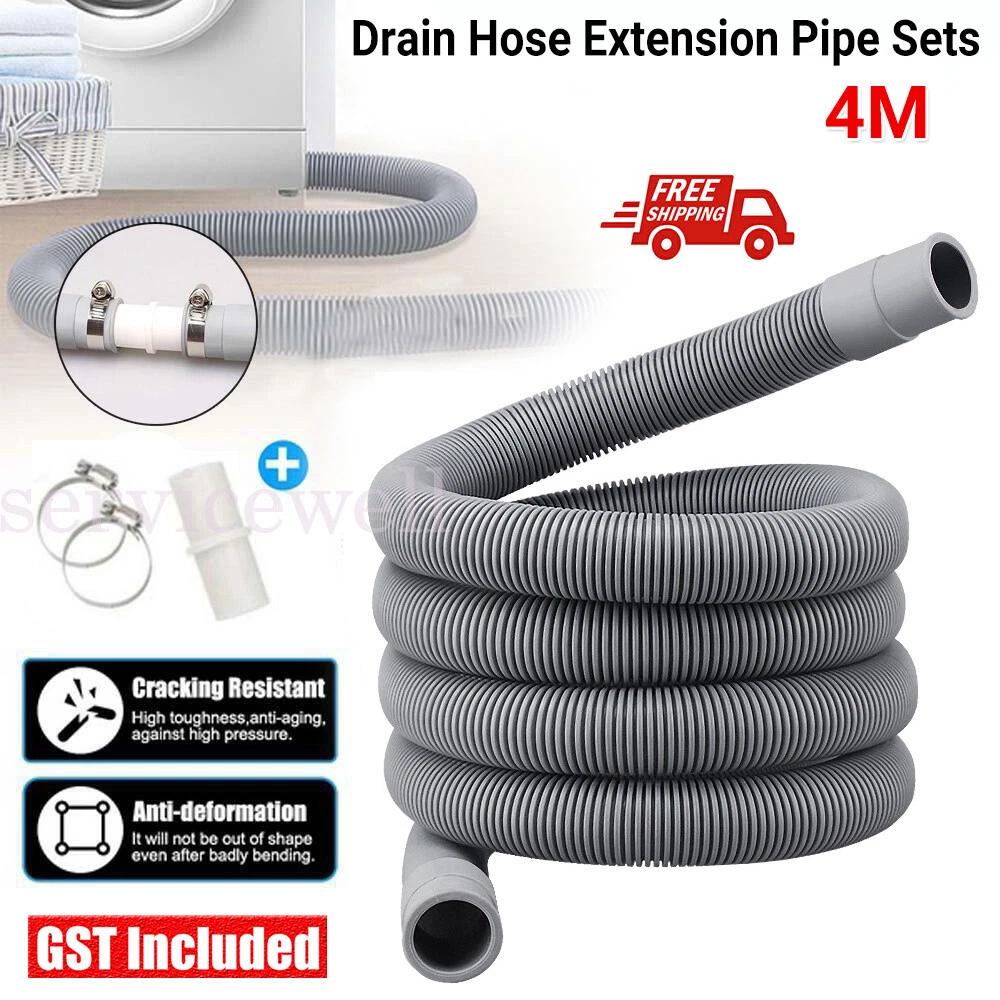 4M Universal Washing Machine Dishwasher Drain Waste-Hose Extension Pipe Home Use