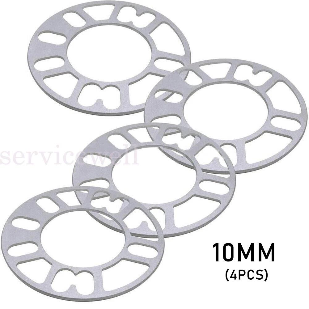 4PCs 10mm Alloy Aluminum Wheel Spacers Shims Spacer Universal 4/5 Stud Car Kit - Image 2