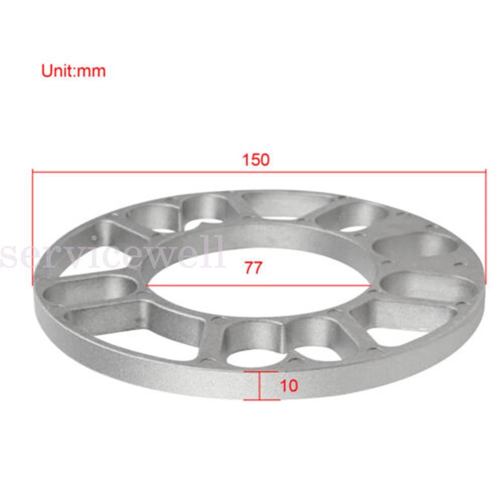 4PCs 10mm Alloy Aluminum Wheel Spacers Shims Spacer Universal 4/5 Stud Car Kit - Image 3