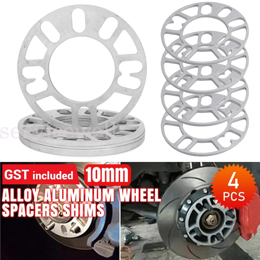 4PCs 10mm Alloy Aluminum Wheel Spacers Shims Spacer Universal 4/5 Stud Car Kit