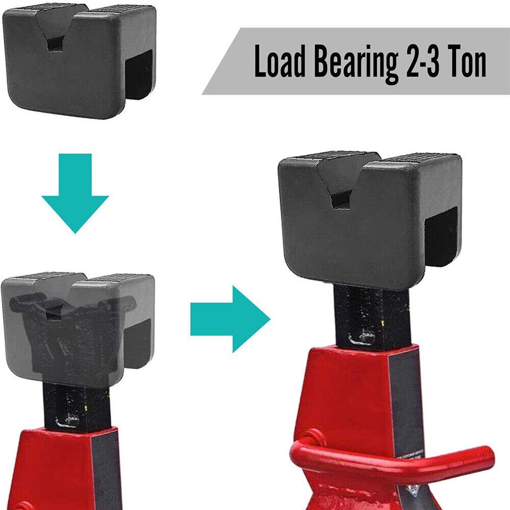 4Pcs Rubber Axle Jack Stand Pad Adapter Frame Rail Protector Slotted 2-3 Tons O - Image 7