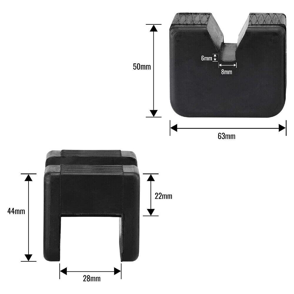 4Pcs Rubber Axle Jack Stand Pad Adapter Frame Rail Protector Slotted 2-3 Tons O - Image 2