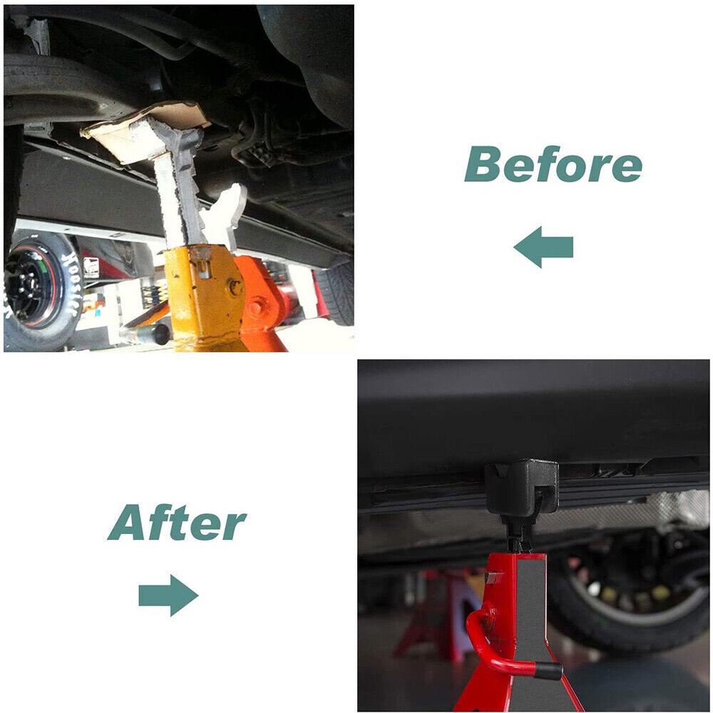 4Pcs Rubber Axle Jack Stand Pad Adapter Frame Rail Protector Slotted 2-3 Tons O - Image 4