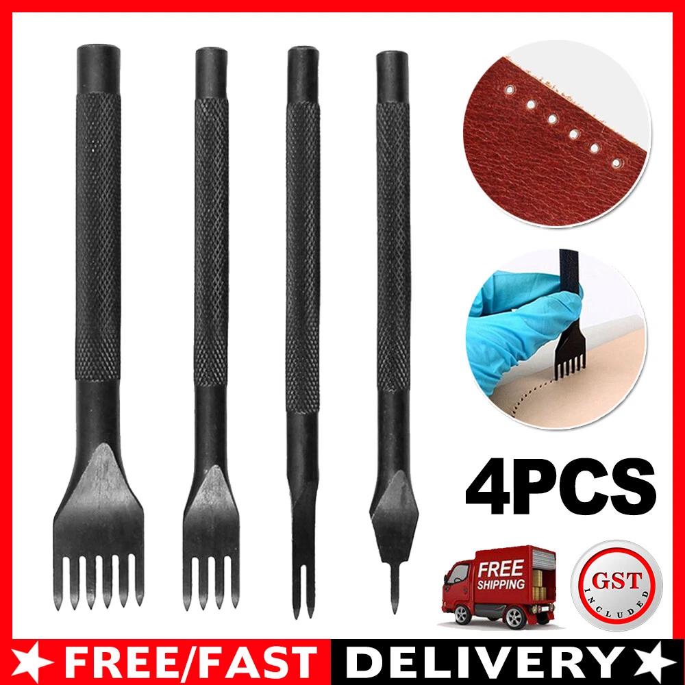 Craft Tool 1/2/4/6Prong Punches Stitching Chisel Hole Leather Punch AU