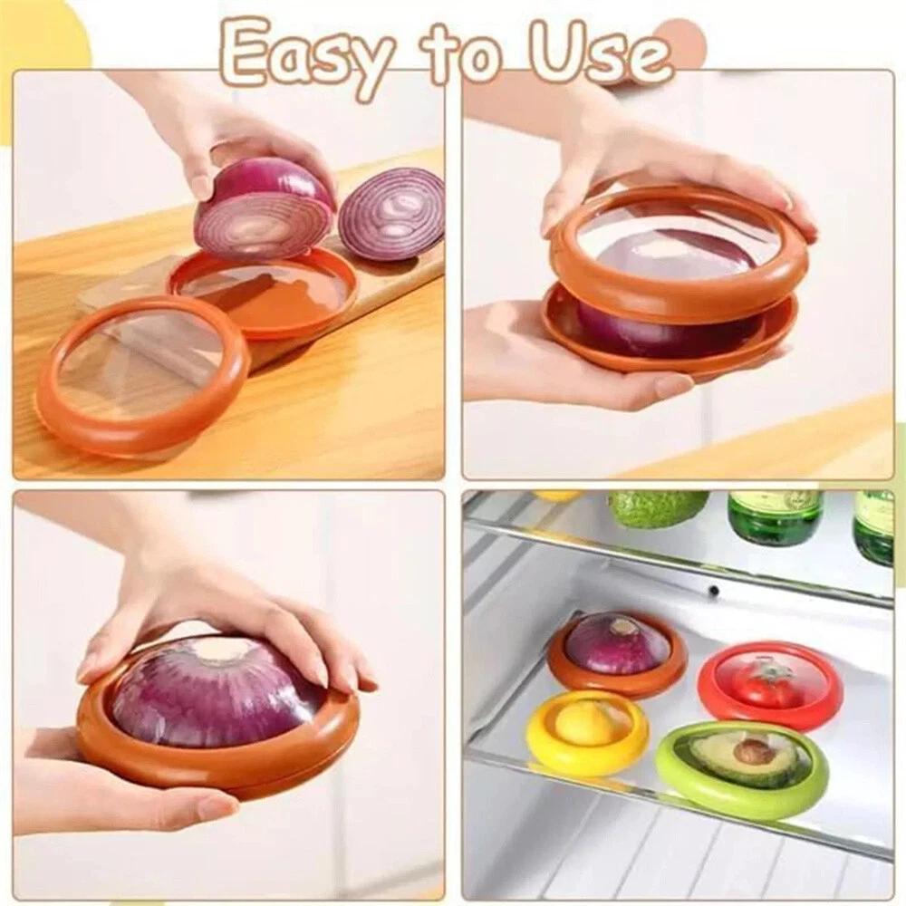 Silicone Fruit Vegetable Anti-Oxidation Storage Box Fridge Storage Container - Image 4