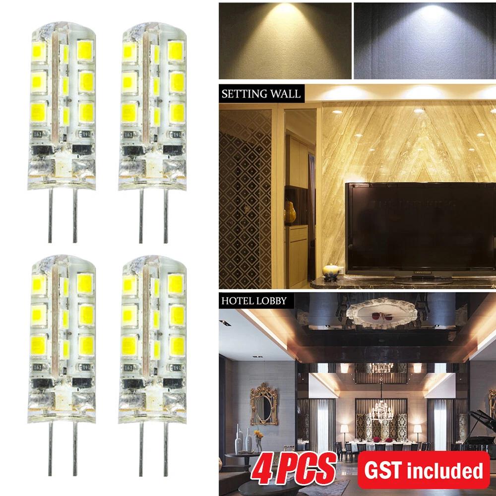 G4 3W Cool White LED 12V DC Light Corn Bulbs 24 SMD Silicone Lamp Globe