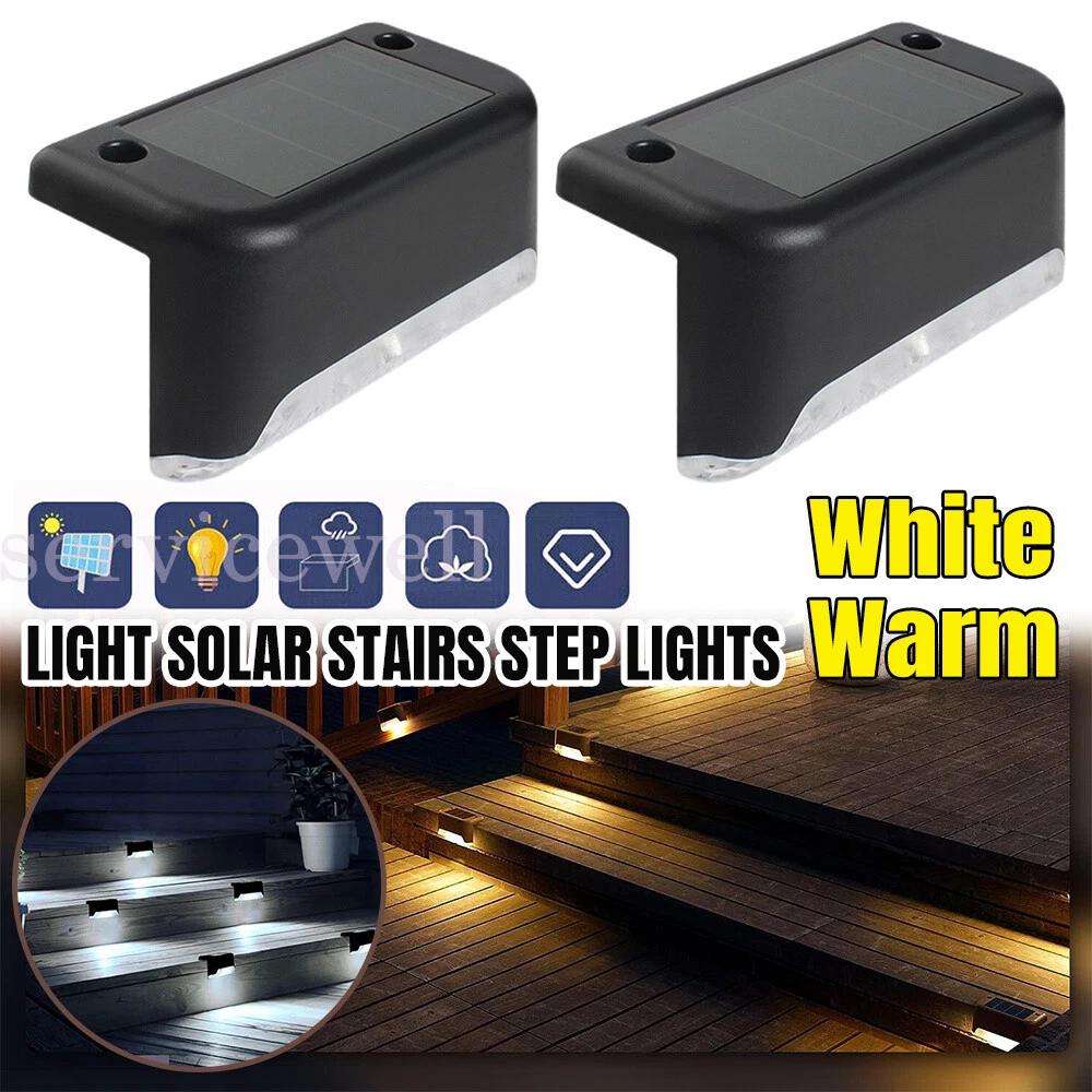 Solar Stairs Step Lights Outdoor Garden Deck Patio Pathway Fence Lamp - Image 7
