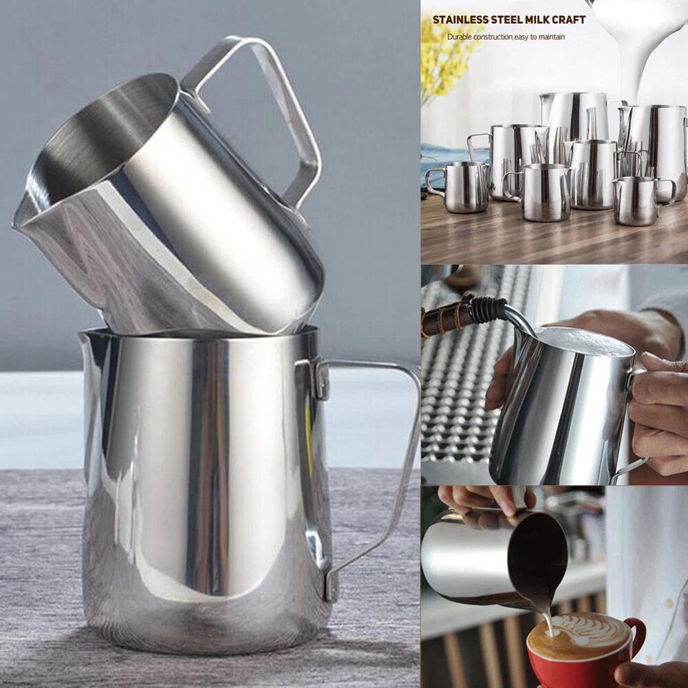 Stainless Steel Frother Coffee Latte Container Pitcher Milk Frothing Jug - Image 5