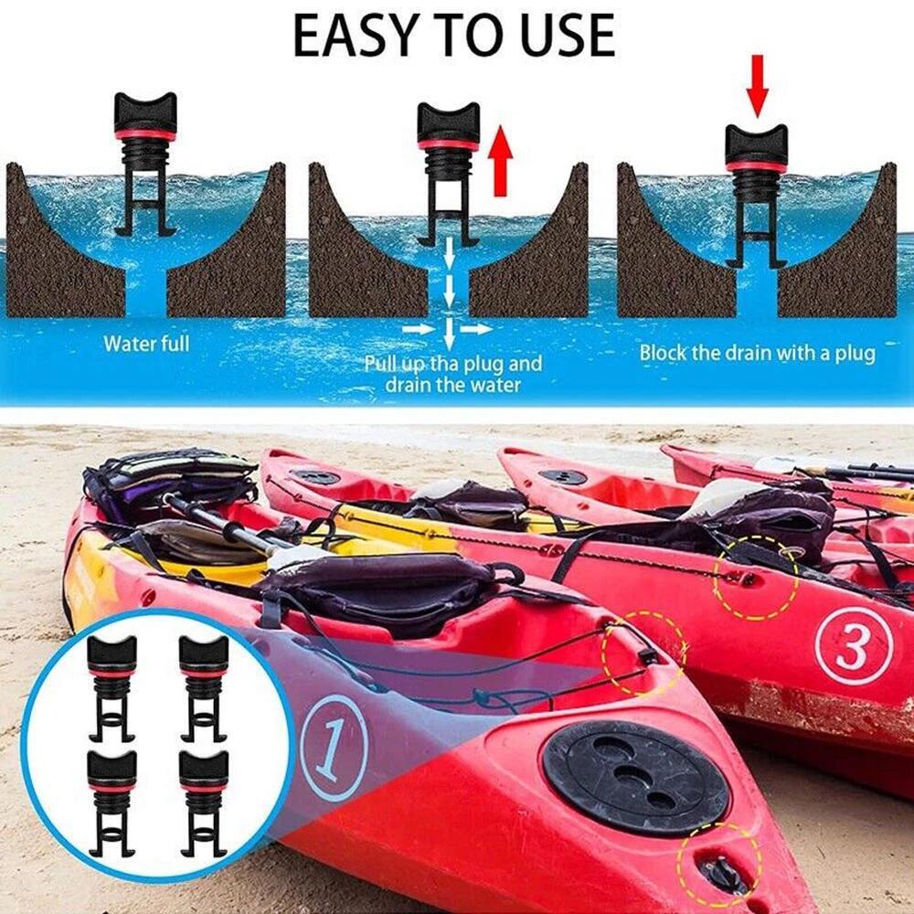 4 X Boat Drain Bungs With PE Washer For Course Thread Bung Bases Boat Drain Bung - Image 3