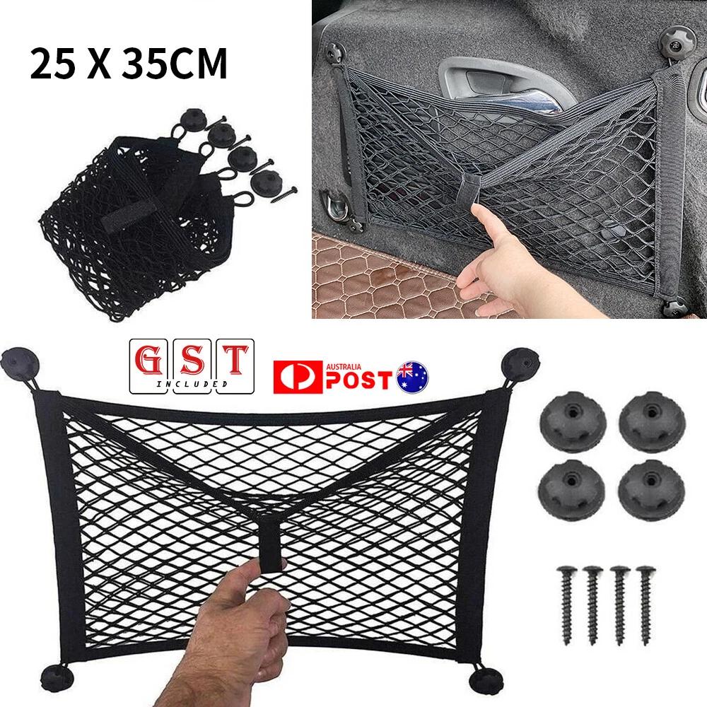 4 x ELASTIC NET STORAGE MAGAZINE HOLDER RACK car caravan motorhome boat NEW