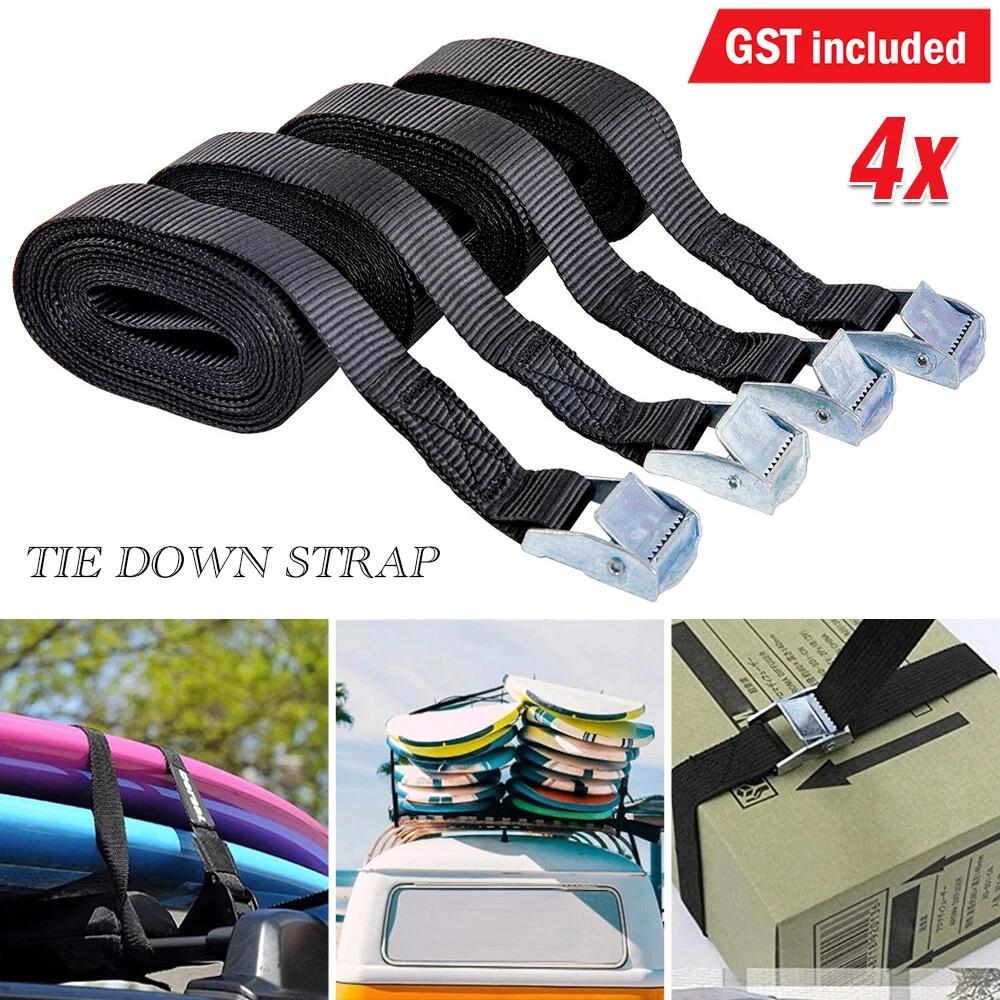 4pcs Tie Down Strap 5M Heavy Duty Ratchet Straps Cam Buckle Luggage Cargo Lash