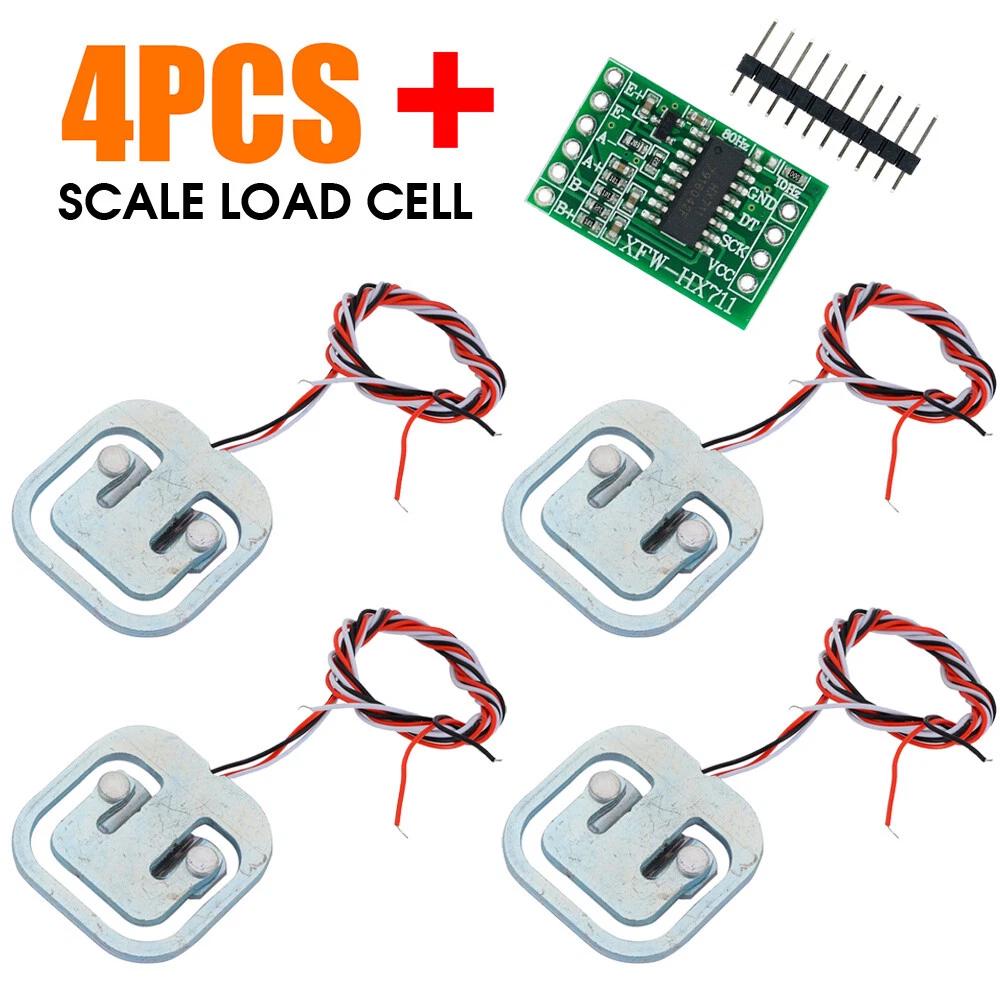 4x 50KG Scale Body Load Cell Resistance Strain Weight Sensor + HX711 AD Module