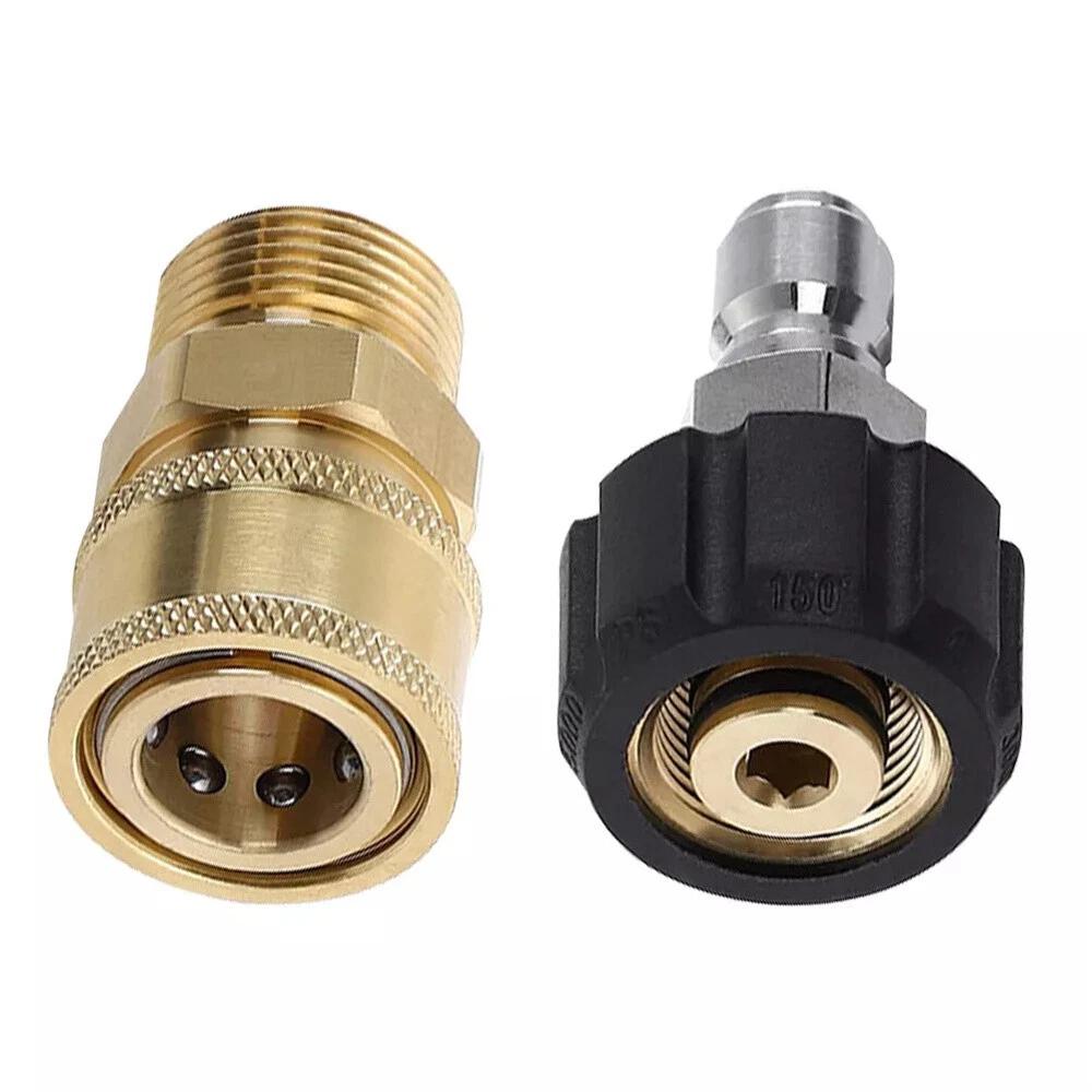 5000PSI M22-Swivel Pressure Washer Hose Adapter 3/8 Quick Connect Fittings - Image 7