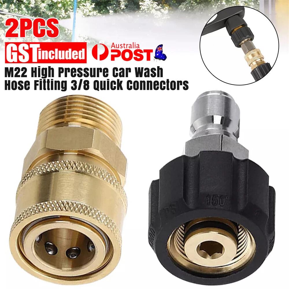 5000PSI M22-Swivel Pressure Washer Hose Adapter 3/8 Quick Connect Fittings