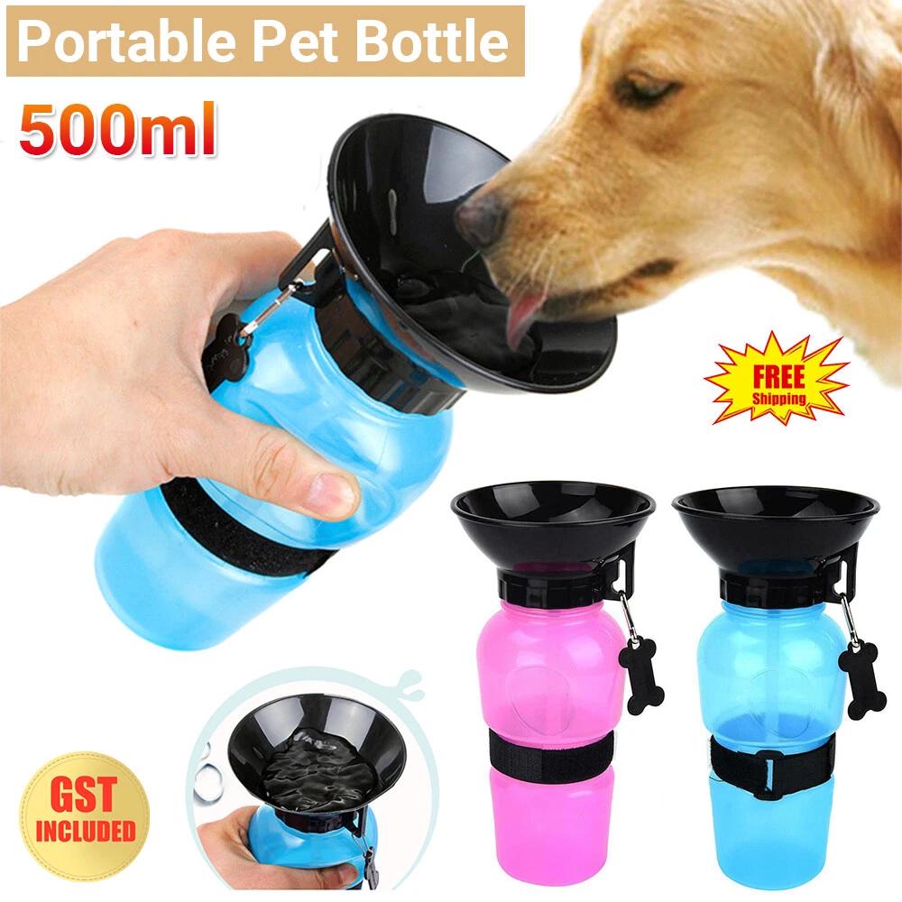 500ML Dog Cat Water Drinking Bottle Detachable Travel Cup Portable Pet Feeder AU