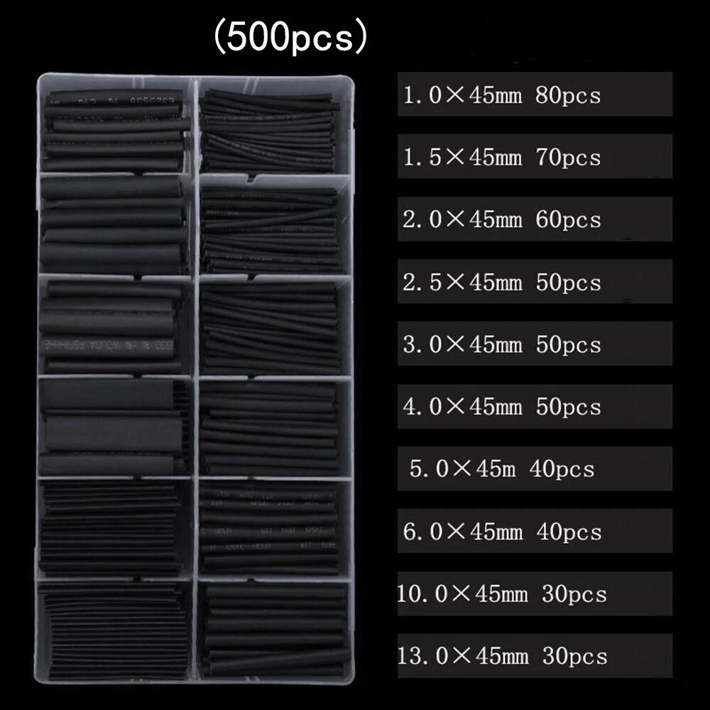 500Pcs 3:1 Ratio Tubing Glue Tube Heat Shrink Tubing Adhesive Lined Shrink Wrap - Image 5