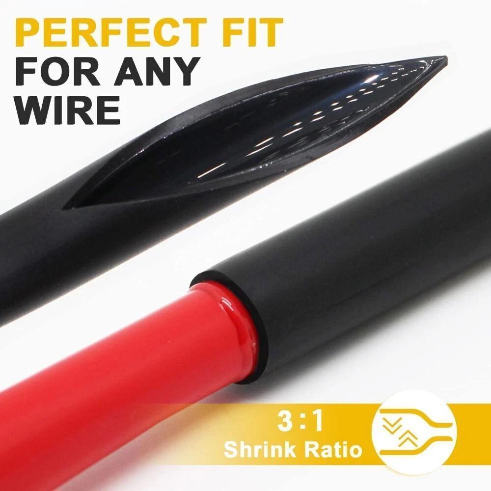 500Pcs 3:1 Ratio Tubing Glue Tube Heat Shrink Tubing Adhesive Lined Shrink Wrap - Image 3